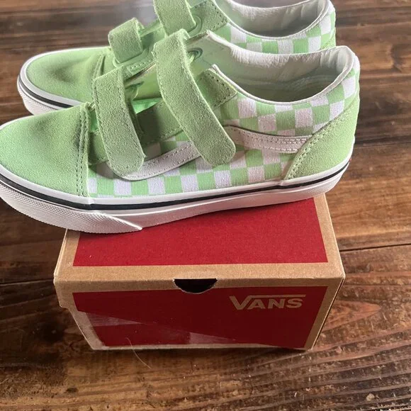 VANS Old School V Checkerboard Pistachio Green Brand  New - Picture 4 of 6